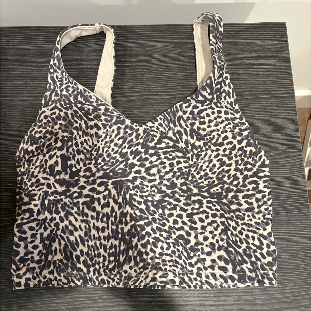 Aerie Black and Cream Patterned Top